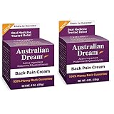Australian Dream Back Pain Cream, 4 Ounce Per Jar (2 Pack)