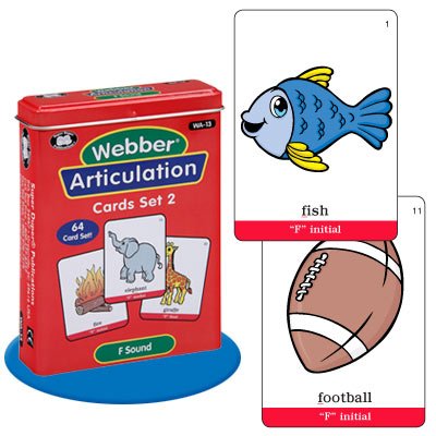 Super Duper Publications Webber Articulation F Sound Card Deck Educational Learning Resource for Children