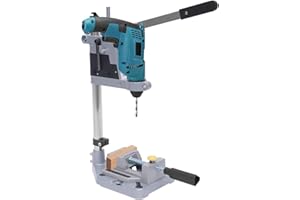 NOLANTISI Drill Press Adapter For Hand Drill,Floor Drill Press Table,Portable Drill Guide,Aluminium Alloy Drill Stand (Silver)