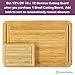 Pratico Kitchen Small Bamboo Cutting Board and Serving Tray with Juice Groove, 8 x 6 inch