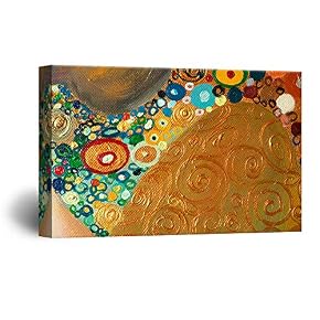 Abstract Golden Painting Color Composition