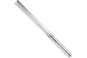 HOYUSK 3.5mm Chucking Reamer, Tungsten Carbide Lathe Reamer H7 4 Straight Flutes, 100mm Round Shank, for Milling and Cutting Stainless Steel, Alloy, and Copper Metals