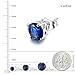 Casfine Silver Ear Stubs Birthstone Stud Earrings Round Cubic Zirconia September Birthstone Stud Earrings Gifts for Women