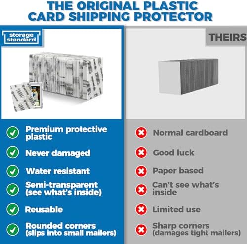 Protectores de envío de tarjetas intercambiables, insertos de plástico ultra fuertes de, paquete de 110, 3.5 x 4.5 pulgadas