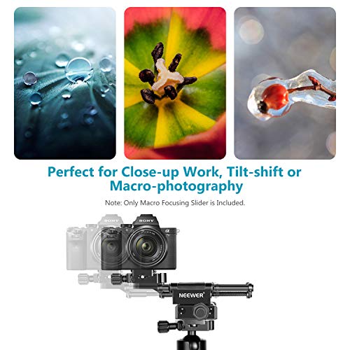 Neewer Slider 4-Voies Macro-Focusing Rail avec 1/4 Pouce Plaque Rapide Compatible avec Appareil Photo DSLR Caméra…