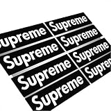 200 pcs Supreme Sticker Black Waterproof and Oil Proof Sticker Skateboarding Sticker, Laptop Sticker, Phone case, Backpack Sticker, Car Sticker (Black)