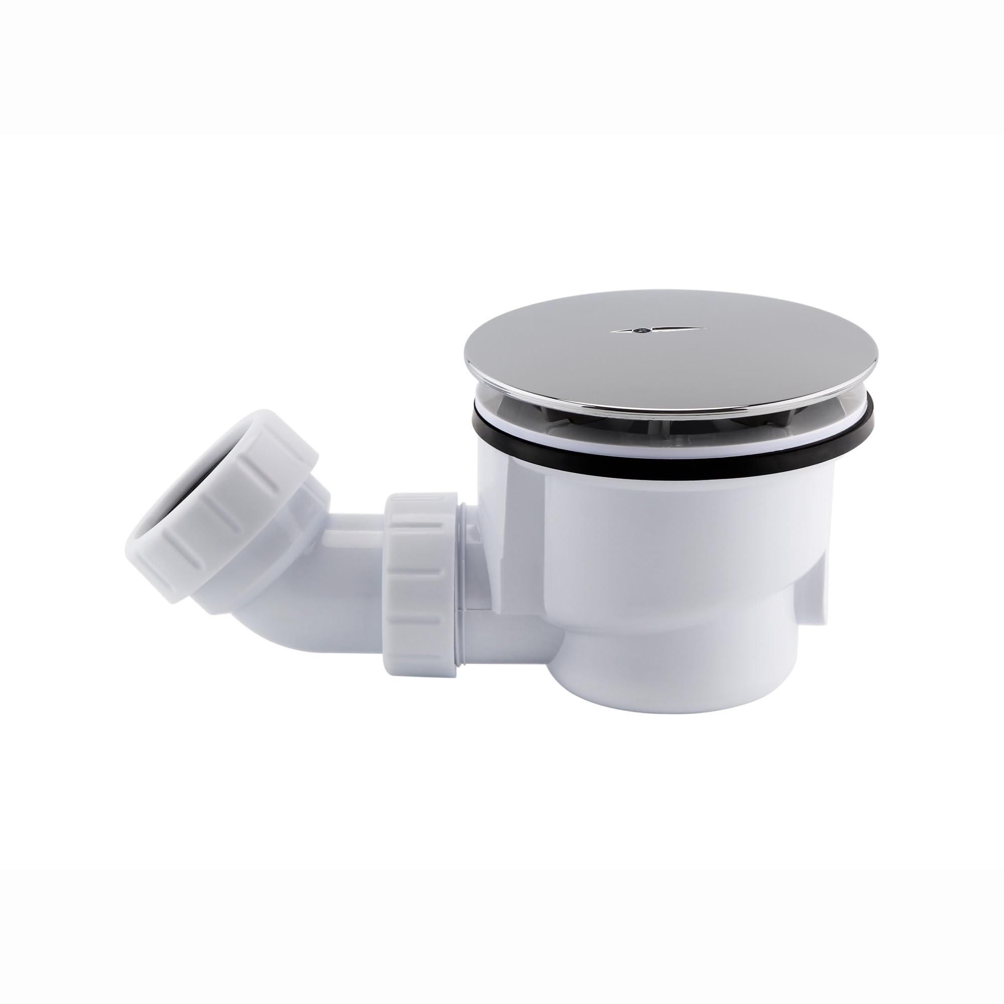 ENKI, W75, Shower Waste Fast Flow, Shower Tray Waste, 90mm, Easy Clean, Chrome, 1 Year Guarantee