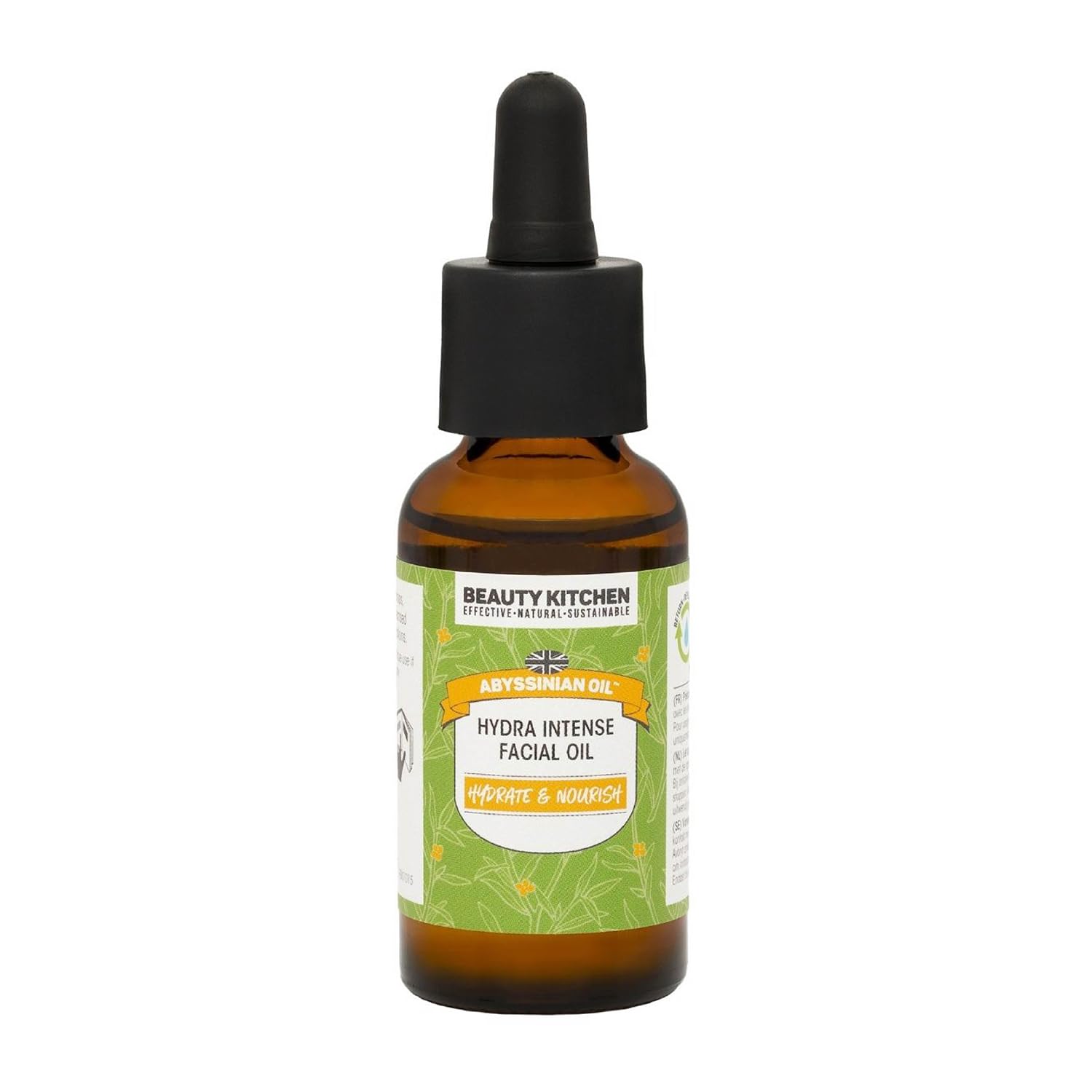 Beauty Kitchen - Hydrating Abyssinian Oil Intense Moisture Facial Oil 30ml - Anti Aging Oil for Glass Skin - Supports Skin Barrier - Vegan/Cruelty Free