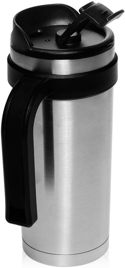 Amazon Com 17 Oz Double Wall Stainless Steel Insulated Travel Mug Flip Top Spill Proof Lid Blank No Imprints Kitchen Dining