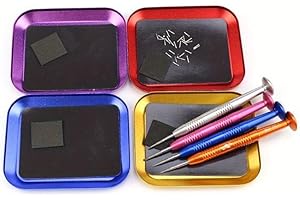 Aluminum Alloy Screw Storage Plate Tray Magnetic Force Screw Plate (ORANGE)