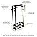 Stony Edge Wood Coat & Shoe Garment Rack and Hat Stand for Hallway or Front Door Entryway – Free-Standing Clothing Rail Hanger – Easy to Assemble – Espresso