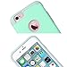 ULAK iPhone 6 Case, iPhone 6S Case Black, Sugar Candy Series Slim Fit Silicone & Hard PC Dual Layer Anti-Slip Drop Protection Case for Apple iPhone 6 & 6S 4.7 Inch, Turquoise/Grey
