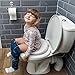 Potty Training Seat for Boys and Girls - Toddler Toilet Seat - Portable Travel Potty Seat - Toilet Training Seat Adapter - Potty Trainer for Kids - Baby Potty Ring Toilet Trainer by Oxlay. White/Gray