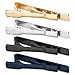 selizo 4Pcs Tie Clip Neck Tie Bar Pins for Men (Silver, Gold, Black, Blue) … (Tie Clips)