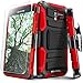 Evocel Generation Series Phone Case Compatible with Kyocera Hydro View (C6742), Hydro Reach (C6743), Hydro Shore featuring HD Screen Protector and Belt Clip Holster, Red