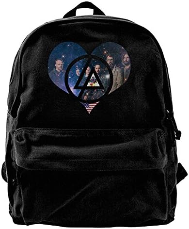 VCARETF Canvas Backpacks Linkin Park Canvas Backpack Travel Rucksack Backpack Daypack Knapsack Laptop Shoulder Bag