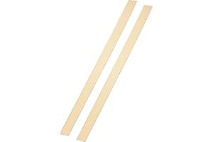 uxcell 2 Pcs H62 Brass Flat Bar Stock, 0.03"x0.75"x12" Square Metal Solid Brass Bars for Knife Making DIY Handicrafts Archite
