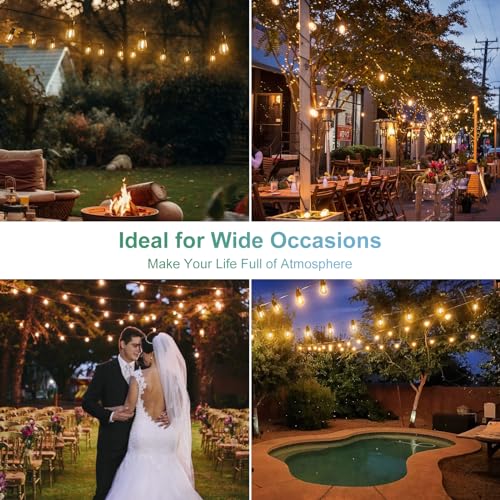 Quntis 16M Guirnalda Luces Exterior Solar & USB-C, 16 LEDs Bombillas Cadena Solares Exterior con Control Remoto, Impermeable IP65 Luz Solares Decorativas para Jardín, Terraza, Patio, Boda, Navidad