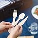 Compostable, Ecofriendly, Utensils. Combo pack 200 pieces: 50 wooden spoons, 50 knives and 100 forks 6 1/4 