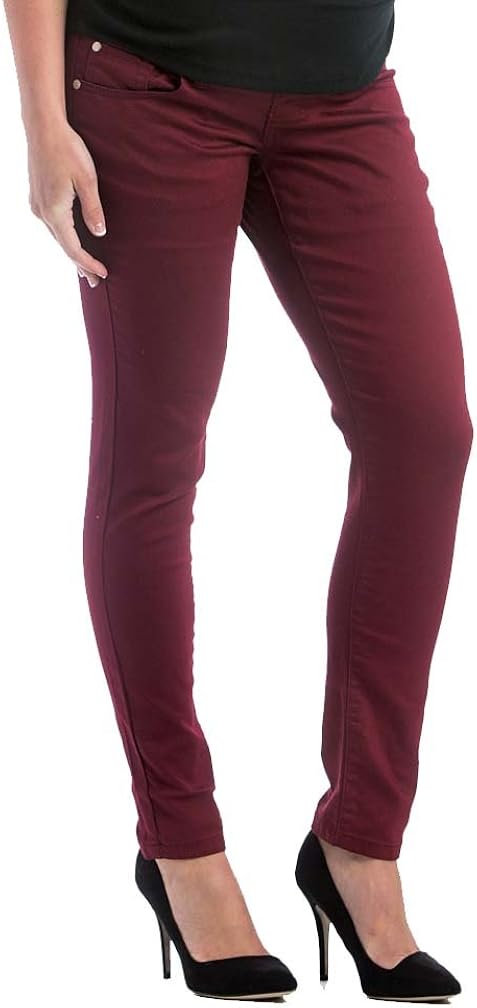 jeans burgundy