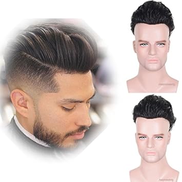 Amazon Com Auspiciouswig Natural Human Hair Pieces Men S Toupee