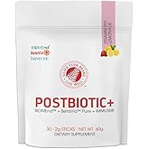 Silver Fern Brand Postbiotic+ Strawberry Lemonade Powder – Postbiotic Supplement with BIOMend™, BetaVia™, and Immuse® – Supports The Digestive System & Overall Wellness – 30 Stick Packs