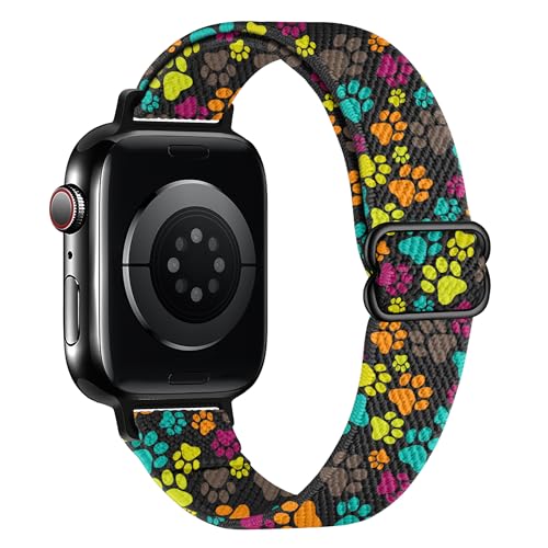 Slim Stretchy Nylon Bands Compatible with Apple Watch Band Women Men at Amazon