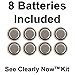 Reading Glasses Lighted ~ See Clearly Now Kit(TM) - 8 Batteries, Carl Zeiss Lens Cloth, Credit Card Magnifier ~ Corrective LED Readers with Lights Provide Hands Free Illumination ~ 1.5x BLACK