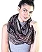 Anika Dali Women's Festival Bliss Shimmer Infinity Scarf, Boho Shawl (Black Diamond Bordeaux Jewel)