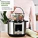 PerfeCome Steamer Basket 6 Qt for Pressure Cooker, Compatible with Instant Pot 6 & 8 Quart, Ninja Foodi & Other | Vegetable & Egg Stainless Steel Mesh Insert with Silicone Handle & Non-Slip Legs