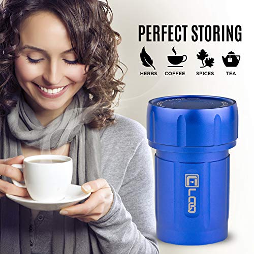 CanniloqSmell Proof Container Airtight Jar Premium Aluminum Blue 120ml