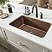 Sinkology SK202-30AC Transitional Orwell Undermount Handmade Solid Copper 30 In. Single Bowl Kitchen Sink In Antique Copper, 30-Inch, Hammered Antique Copper