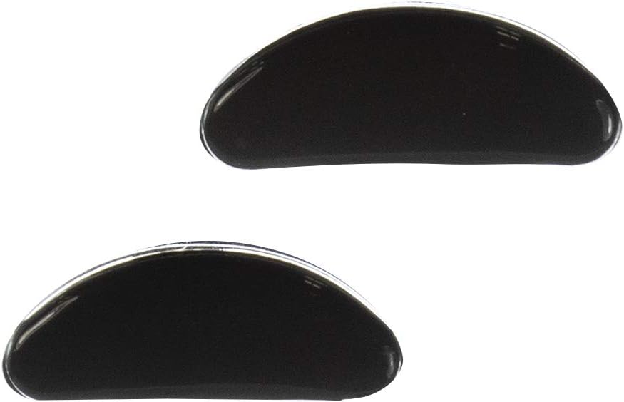 GMS Optical Half Moon Adhesive Silicone Nose Pads for Glasses, Sunglasses, and Eye Wear - 21 Pair (Black)