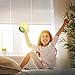 BZ Alarm Clock for Kids, 7 Colors Changing, LED Digital, Round, Battery, Temperature Detect, One Tap Control, Alarm Setting, Snooze, 12/24 H, for Kids, Home(Blue)