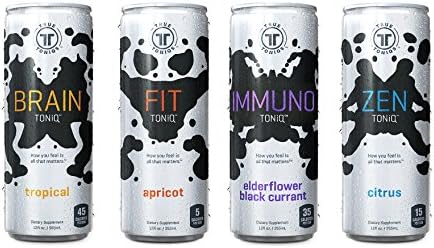 16 Pack - True Toniqs Variety - Brain, Immuno, Zen, Fit Toniq- 12oz