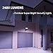 Ustellar 2 Pack 30W Motion Sensor LED Security Light, 2400lm,Outdoor Super Bright Flood lights, IP66 Waterproof PIR Floodlight Landscape Wall Lights, 5000K Daylight White Basement Light