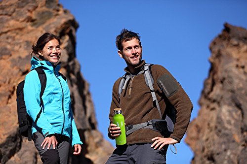 Super Sparrow Stainless Steel Vacuum Insulated Water Bottle, Double Wall Design,Standard Mouth - 500ml & 750ml - BPA Free - with 2 Exchangeable Caps + Bottle Pouch (Lemon, 500ml-17oz) - Thumbnail 6