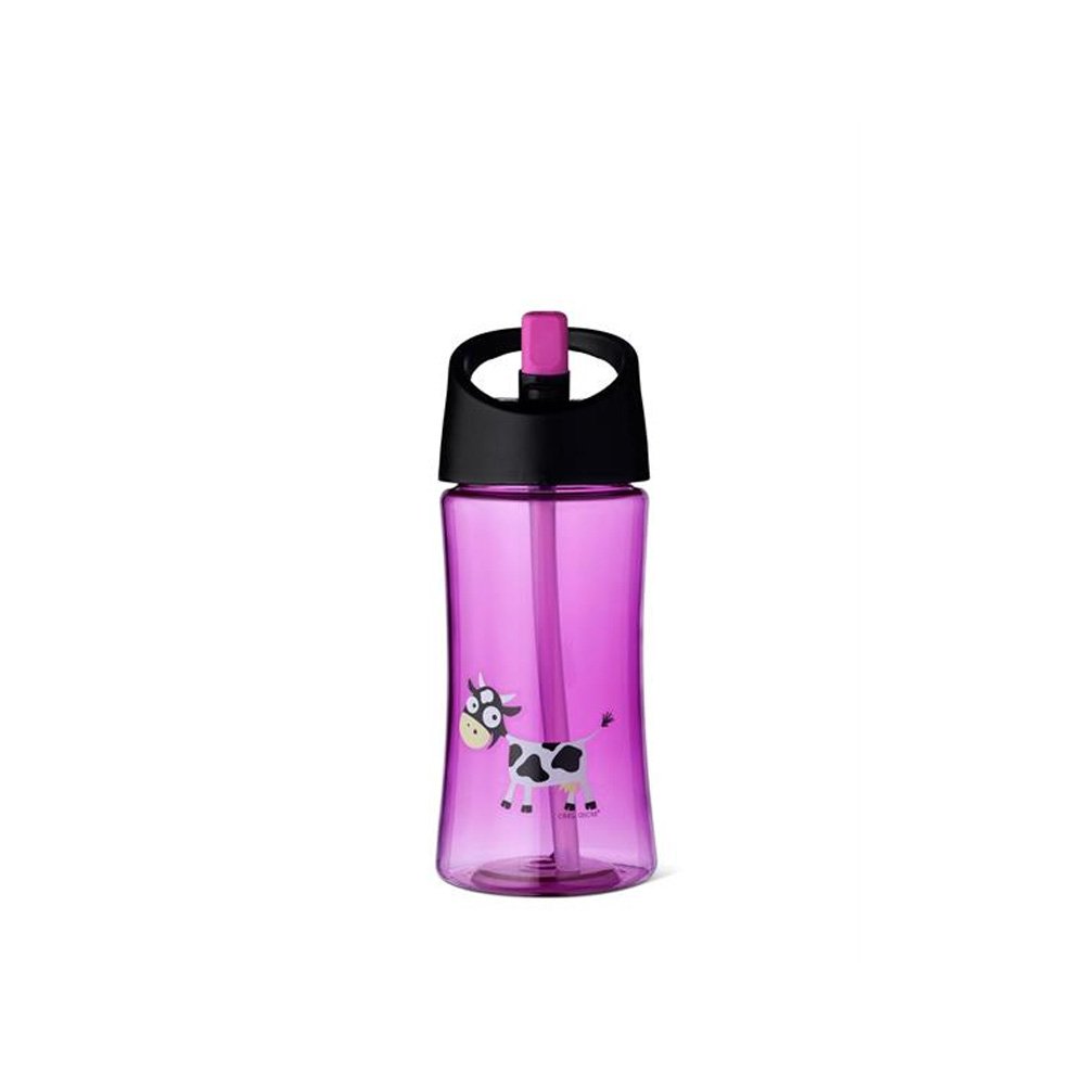 Funny Children's Drinking Bottle with Handle, The Bottle can be held Upright While Drinking 0,35 L in Purple