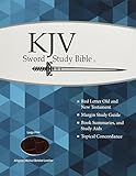 KJV Sword Study Bible Personal Size Large Print Walnut Alligator Bonded Leather