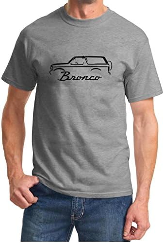 1992-96 Ford Bronco Classic Outline Design Tshirt 3XL grey