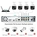 ONWOTE Smart Color Night VisionWired 4K NVR PoE Security Camera System, AI Human Vehicle Detection, (4) 6MP 122° Wide Angle Outdoor IP Bullet Cameras, 8 Channel 8MP NVR 2TB, CCTV Home Surveillance