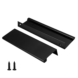 Peaha 10 Pack Black Edge Finger Tab Pulls for