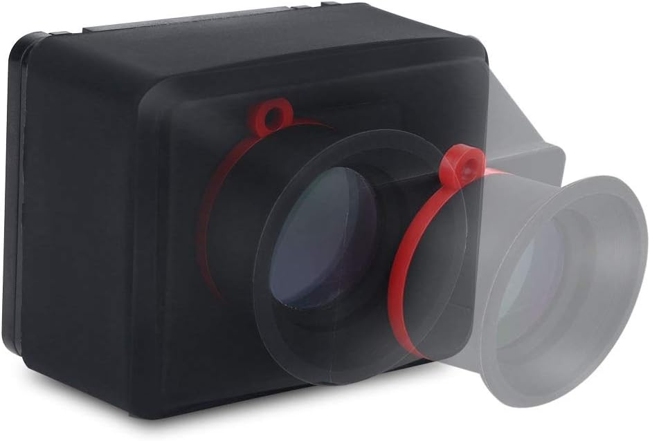 Kafuty LCD Viewfinder 3X Loupe Magnifying for 3.2in Screen DSLR Mirrorless Cameras, Folding Design, Space Saving. (black) - Image 3