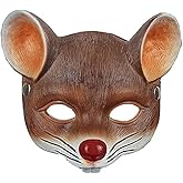 Animal Mask 3D Mouse Mask Halloween Mask for Halloween Cosplay Party Props - Brown