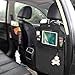 GHB Kick Mats Car Back Seat Protector with Storage Organizer and Touchable iPad Holder Waterproof Leather Effective Prevention of Mud Dirty Scratches