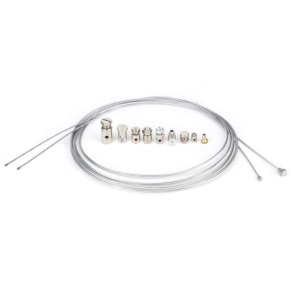 Motorcycle Clutch Cable Repair Kit Universal 2M Steel Brake Throttle Cable with Assorted Nipples Emergency Repair Tool for Dirt Bike ATV Quad Scooter Moped