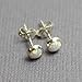 Kathy Bankston Handmade Opal Gemstone Stud Earrings for Women and Girls, 4mm Round Bezel 925 Sterling Silver (created-opal)