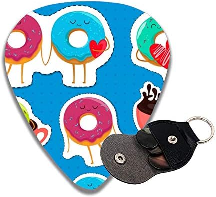 Guitar Picks Interesting Donut Characters Celluloid Thin Medium Heavy Bass 3D Printed Variety Pick Small Music Gifts Grip -6pcs