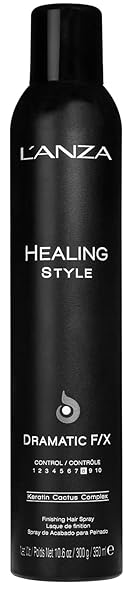 L’ANZA HEALING STYLE DRAMATIC F/X HAIR SPRAY, HAIR STYLING SPRAY WITH STRONG HOLD EFFECT, ANTI FRIZZ & HEAT PROTECTION, BOOSTS VOLUME FOR NATURAL LONG LASTING VOLUMIZING EFFECTS, NEW BOTTLE (10.6 OZ)