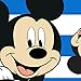 Duck Brand 284703 Disney-Licensed Mickey Mouse Printed Duct Tape with Blue Stripes, 1.88 Inches x 10 Yards, Single Roll